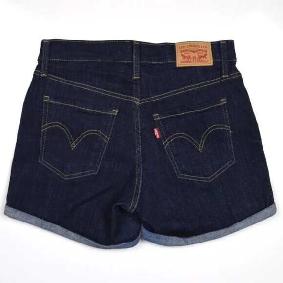 Levi's Dark Wash Denim Shorts - Picture 10 of 10